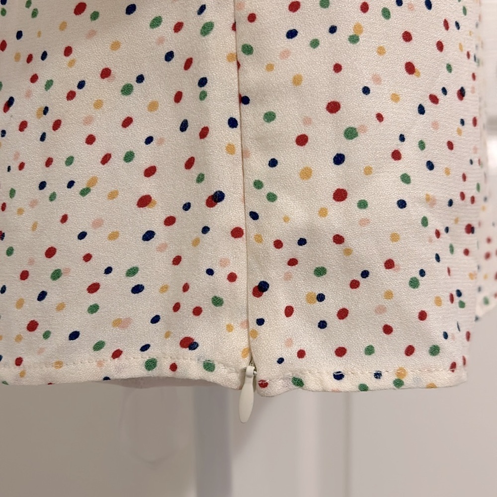 Reformation Francine One Sleeve Shoulder Top Birthday Polka Dot Size Small - Picture 11 of 16